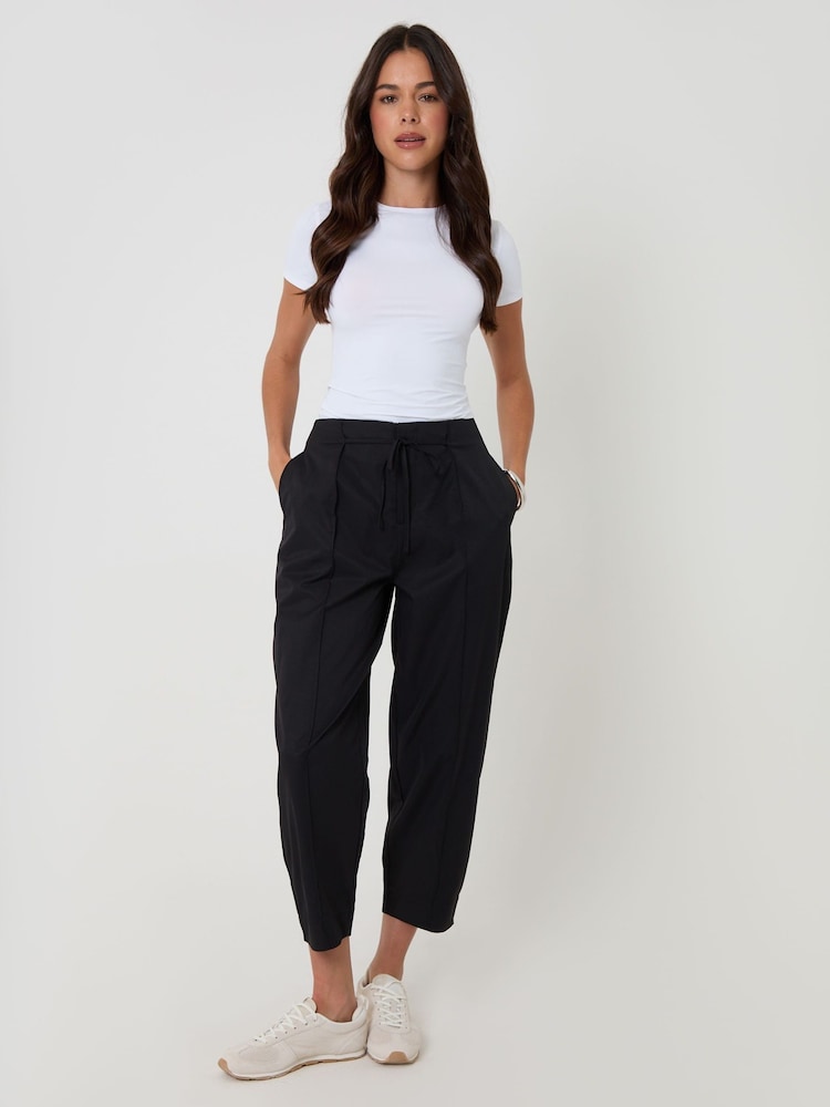 Schwarz - Threadbare Princess Seam Barrel Leg Trousers - Bild 1 von 4