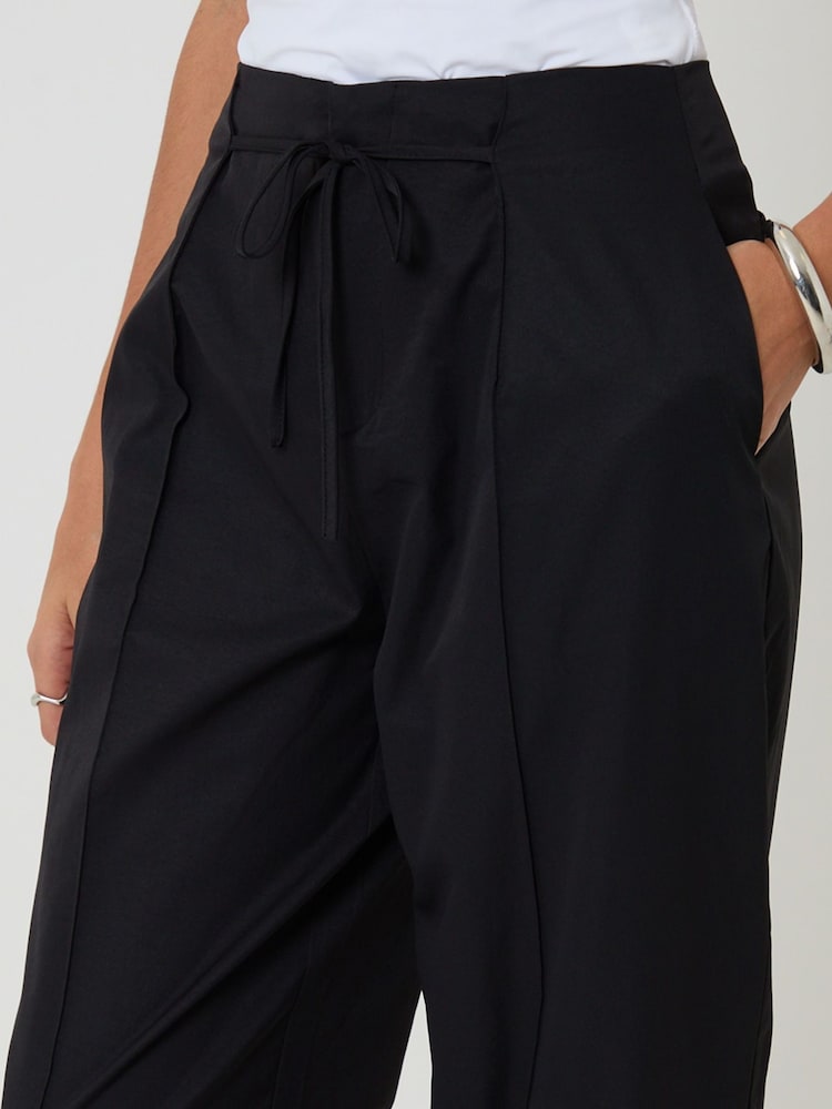 Schwarz - Threadbare Princess Seam Barrel Leg Trousers - Bild 4 von 4