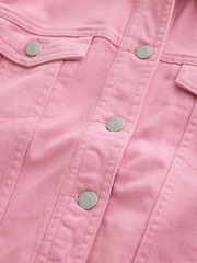 Threadbare Pink Cotton Classic Denim Jacket - Image 10 of 10