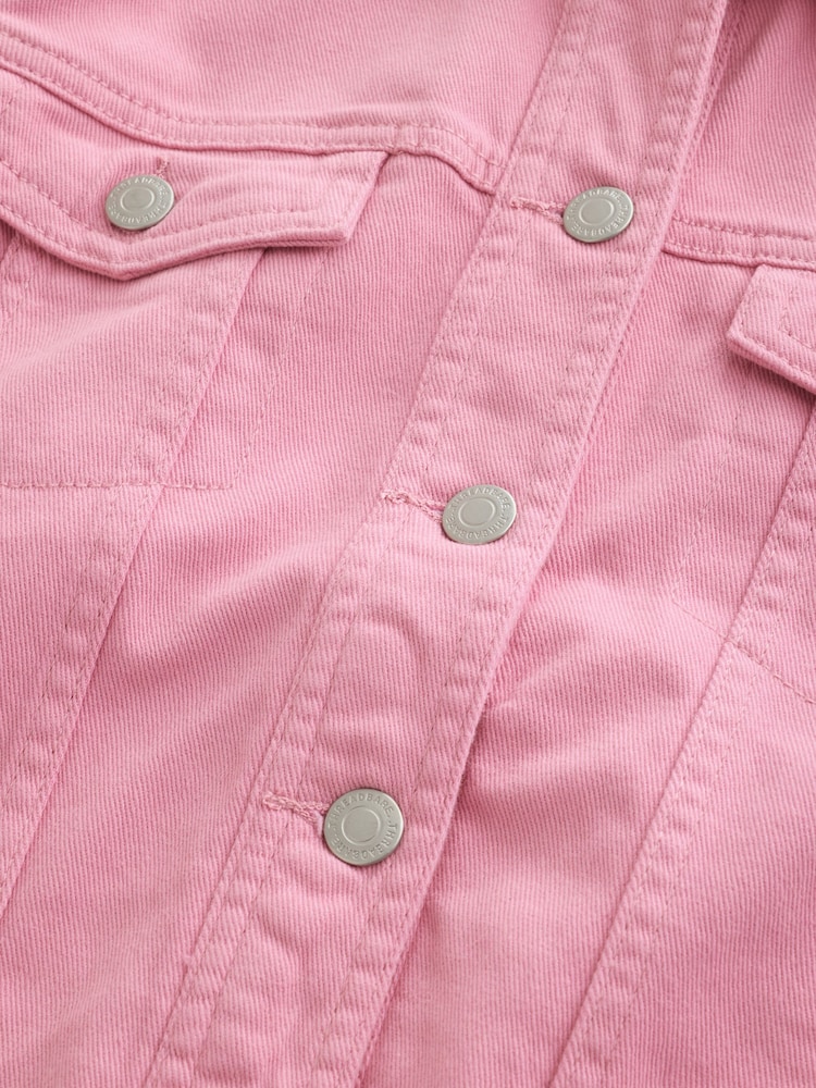 Threadbare Pink Cotton Classic Denim Jacket - Image 10 of 10