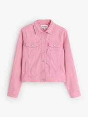 Threadbare Pink Cotton Classic Denim Jacket - Image 7 of 10