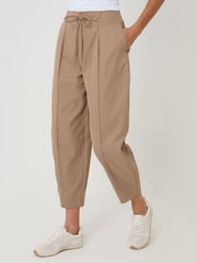 Braun - Threadbare Princess Seam Barrel Leg Trousers - Bild 1 von 4