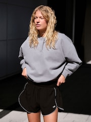 Gris de charbon de bois - self. Henley Sweatshirt - Image 1 de 8