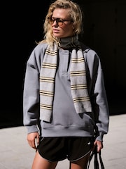 Gris de charbon de bois - self. Henley Sweatshirt - Image 3 de 8