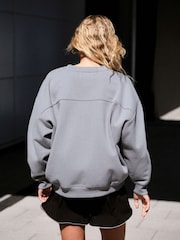 Gris de charbon de bois - self. Henley Sweatshirt - Image 4 de 8