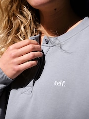 Gris de charbon de bois - self. Henley Sweatshirt - Image 5 de 8