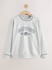self. Grey Slogan Crew Neck Sweatshirt - Image 3 of 5