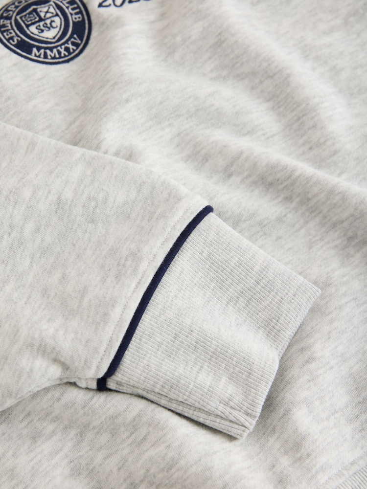 self. Grey Slogan Crew Neck Sweatshirt - Image 5 of 5