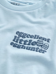 Blue Short Sleeve Easter Graphic T-Shirt (3mths-7yrs) - Image 3 of 4