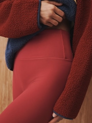 Red Active Power Sports Leggings - Image 4 of 8