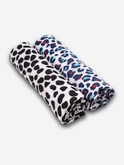 Etta Loves 2 Pack Black Leopard Print Sensory Muslin Squares - Image 2 of 5