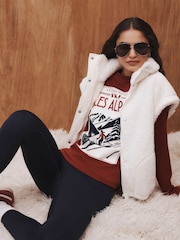 Red Active Cotton Ski Graphic Long Sleeve T-Shirt - Image 3 of 5