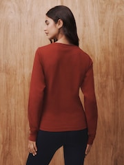Red Active Cotton Ski Graphic Long Sleeve T-Shirt - Image 4 of 5