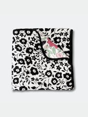 Etta Loves Black & White Liberty Sensory Cotton Reversible Muslin Blanket - Image 1 of 5