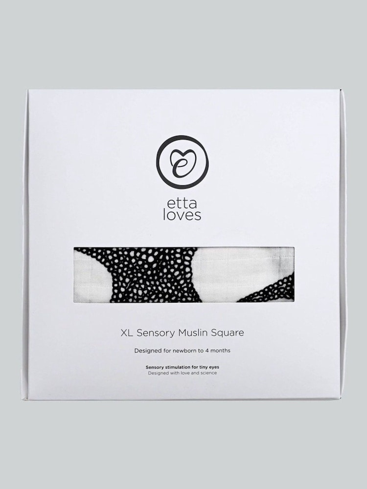 Etta Loves Black White Starfish Sensory Muslin Extra Large - Image 5 of 5