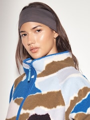Blue Mountain Print Active Borg Zip Neck Fleece - Image 6 of 7