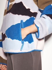 Blue Mountain Print Active Borg Zip Neck Fleece - Image 7 of 7