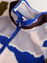 Blue Mountain Print Active Borg Zip Neck Fleece - Image 8 of 9