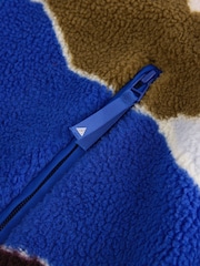 Blue Mountain Print Active Borg Zip Neck Fleece - Image 9 of 9