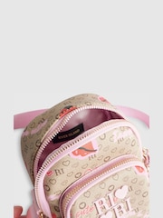 River Island Brown Lips Monogram Festival Bag - Image 4 of 5