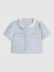 River Island Embellished Collar Boucle Jacket - Bild 1 von 4