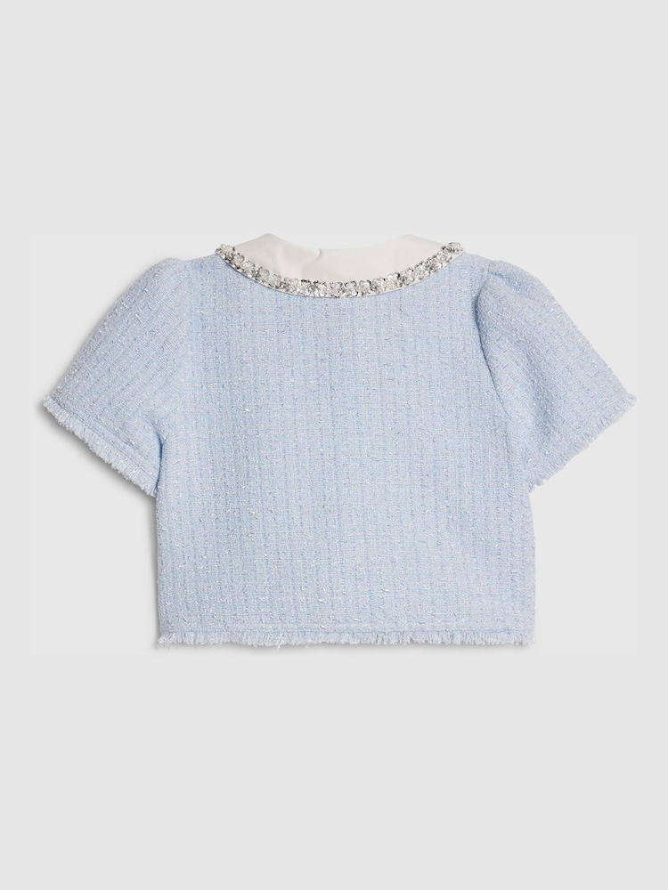 River Island Embellished Collar Boucle Jacket - Bild 2 von 4