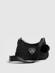 River Island Black Heart Monogram Cross-Body Bag - Image 1 of 5