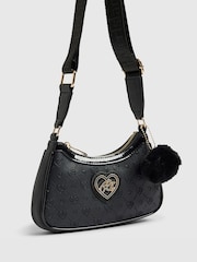 River Island Black Heart Monogram Cross-Body Bag - Image 4 of 5