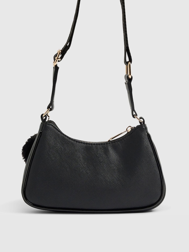 River Island Black Heart Monogram Cross-Body Bag - Image 5 of 5