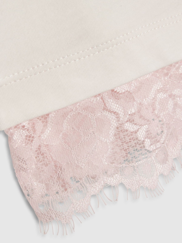 River Island White Number Lace T-Shirt - Image 4 of 4