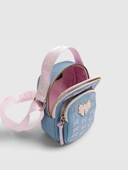 River Island Blue Denim Diamante Bow Festival Bag - Image 4 of 5