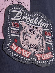 River Island Blue New York 91 Back Print T-Shirt - Image 4 of 4