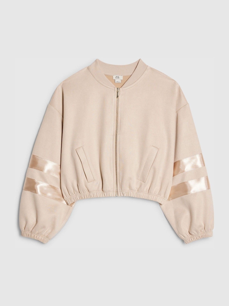 River Island Suedette Hotfix Bomber Jacket - صورة 1 من 4
