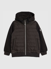 River Island Hooded Hybrid Jacket - Imaginea 1 din 4