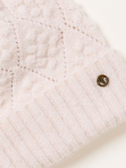 FatFace Ivory Pointelle Beanie - Image 3 of 3