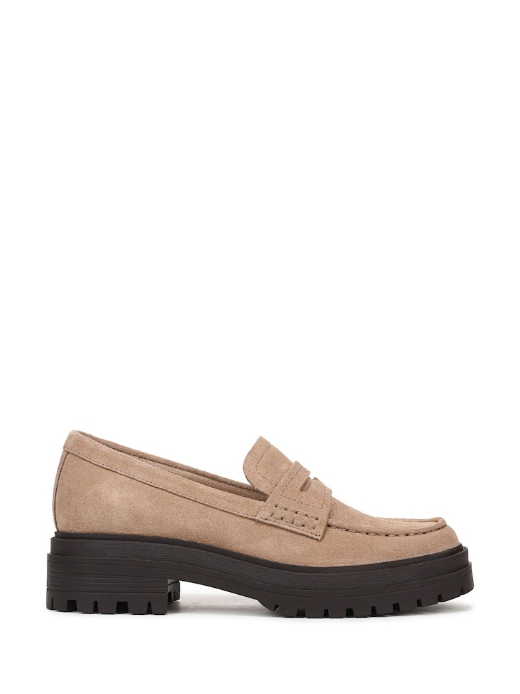 Vionic Brown Georgia Desert Sand Loafers Shoes - Image 1 of 7