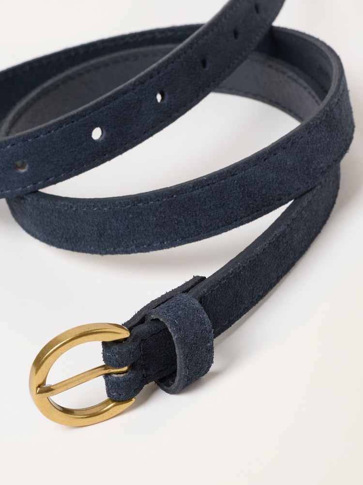 FatFace Navy Plain Suede Belt - Image 2 of 3
