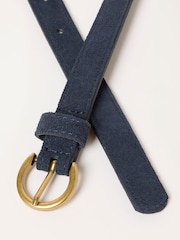 FatFace Navy Plain Suede Belt - Image 3 of 3