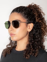 AllSaints Silver Als7012 800 Dull 57/15-140 Sunglasses - Image 6 of 6