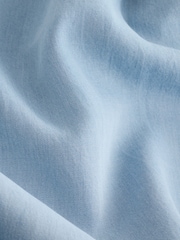 Bleach Blue Tencel Lightweight Denim Wide Crop Jeans - Image 7 of 7