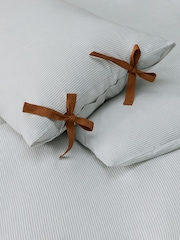 MADE.COM Blue Ansel Stripe Duvet Cover and Pillowcase Set - Image 3 of 4