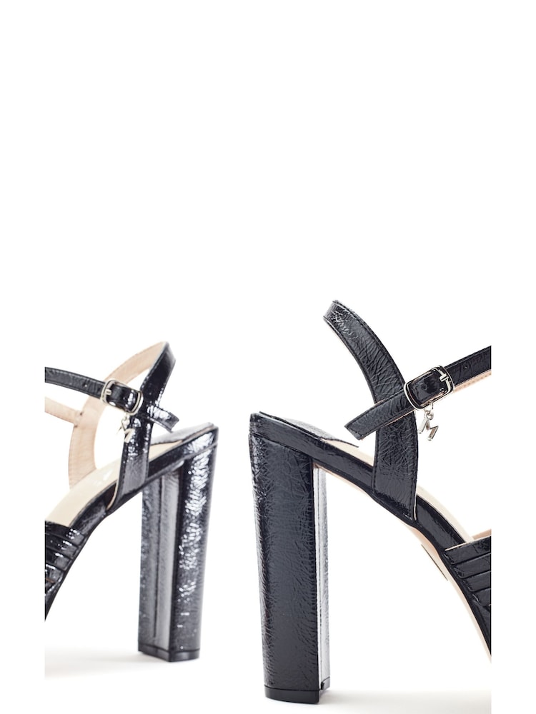 Moda in Pelle Black Mardonia Platform Heeled Sandals - Image 4 of 4