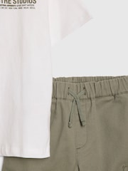 River Island Green Twill Shacket & Trousers Set 3 Piece - Image 5 of 5