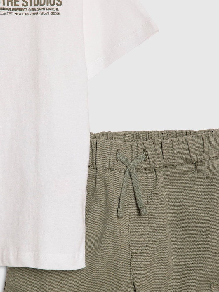 River Island Green Twill Shacket & Trousers Set 3 Piece - Image 5 of 5 River Island Green Twill Shacket & Trousers Set 3 Piece - Image 5 of 5