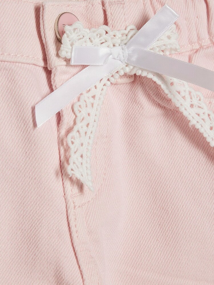 River Island Pink Lace Wide Leg Jeans - Image 4 of 4