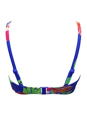 Pour Moi Bright Blue Balcony Free Spirit Bikini Top - Image 4 of 4