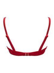 Pour Moi Red Padded Ocean Breeze Underwired Frill Bikini Top - Image 4 of 4