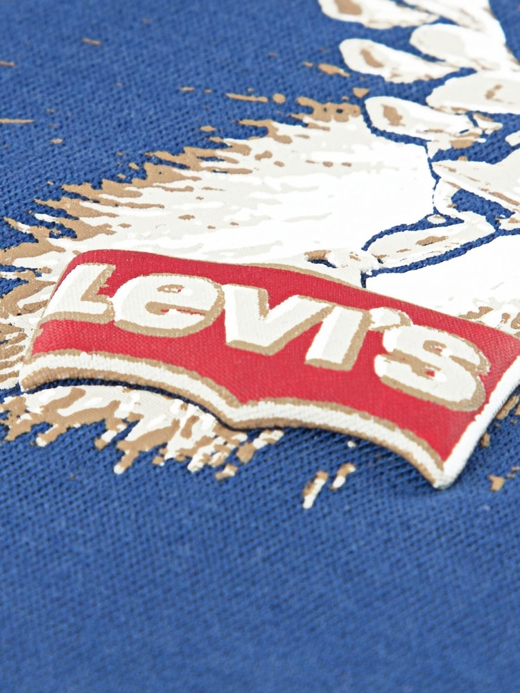 Levi's® Blue Patriotic Dog Graphic Short Sleeve T-Shirt - Image 2 of 2