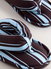 Chocolate Brown Toe Thong Slippers - Image 3 of 8