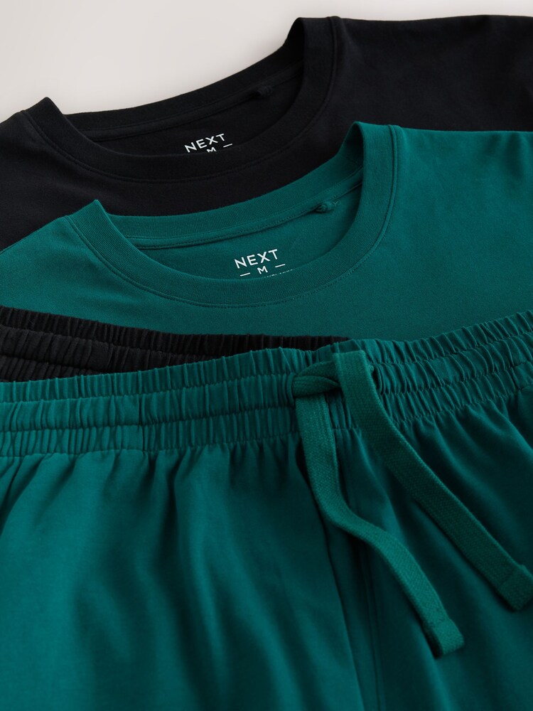 Black/Green Jersey Short Pyjamas Set 2 Pack - Image 16 of 16 Black/Green Jersey Short Pyjamas Set 2 Pack - Image 16 of 16
